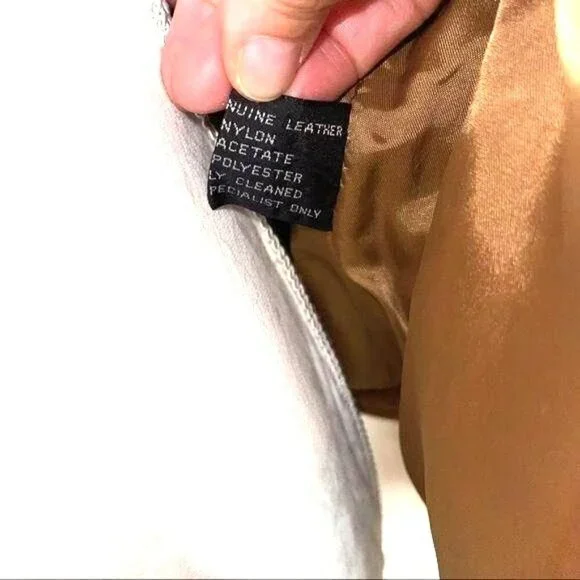 Beyond Sport California Moto Jacket Womens Small Leather Caramel Zip Sleeves - Picture 5 of 15